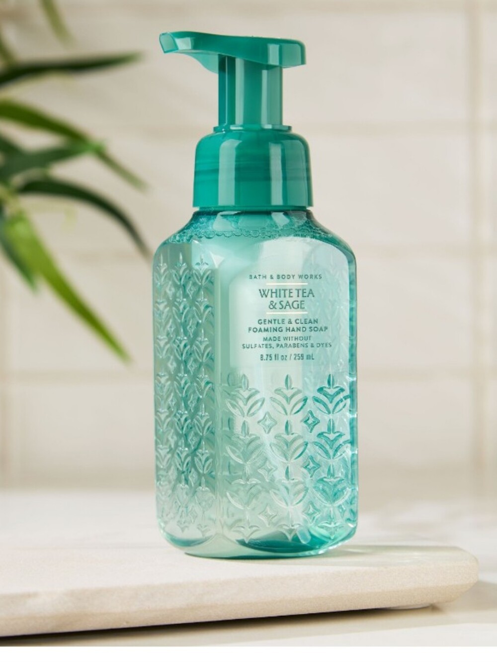 Bath & Body Works Teal Embossed Foaming Hand Soap
